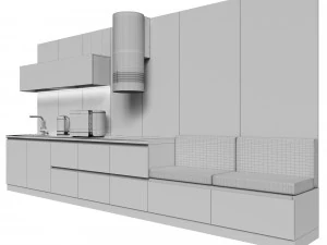 Office kitchen 01 3D Model