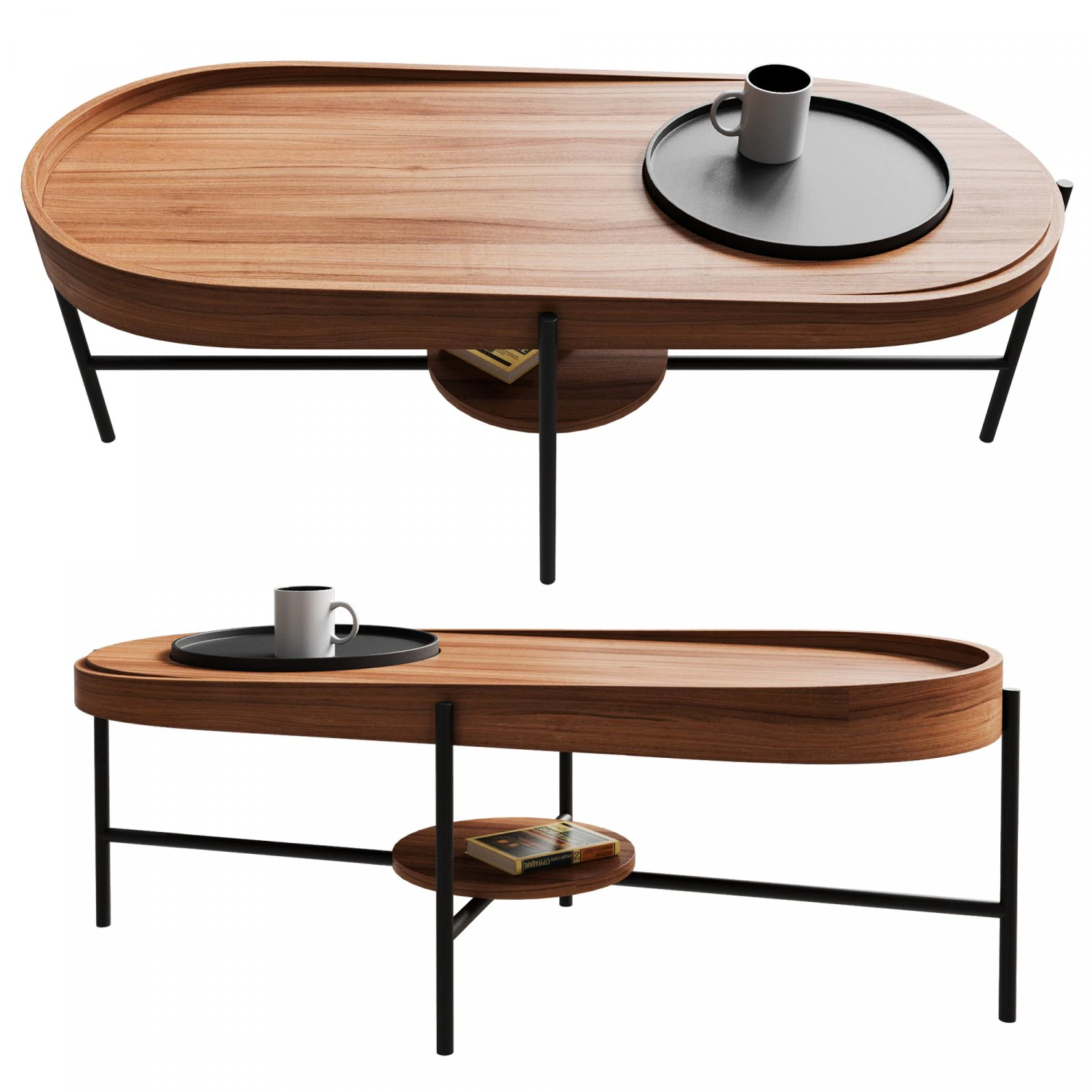 Functional coffee table 3D Model .c4d .max .obj .3ds .fbx .stl .blend 