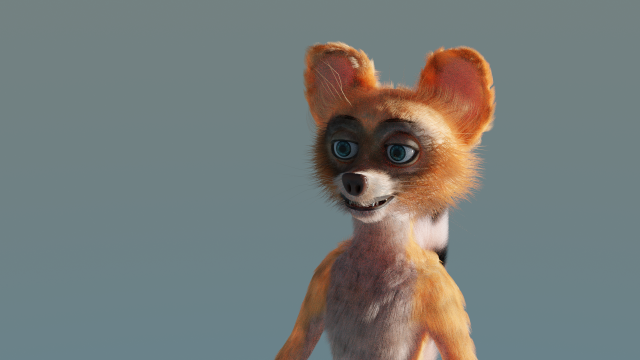 character raccoon in low-poly model cartoon-style 3D Модель .c4d .max .obj .3ds .fbx .stl .blend 