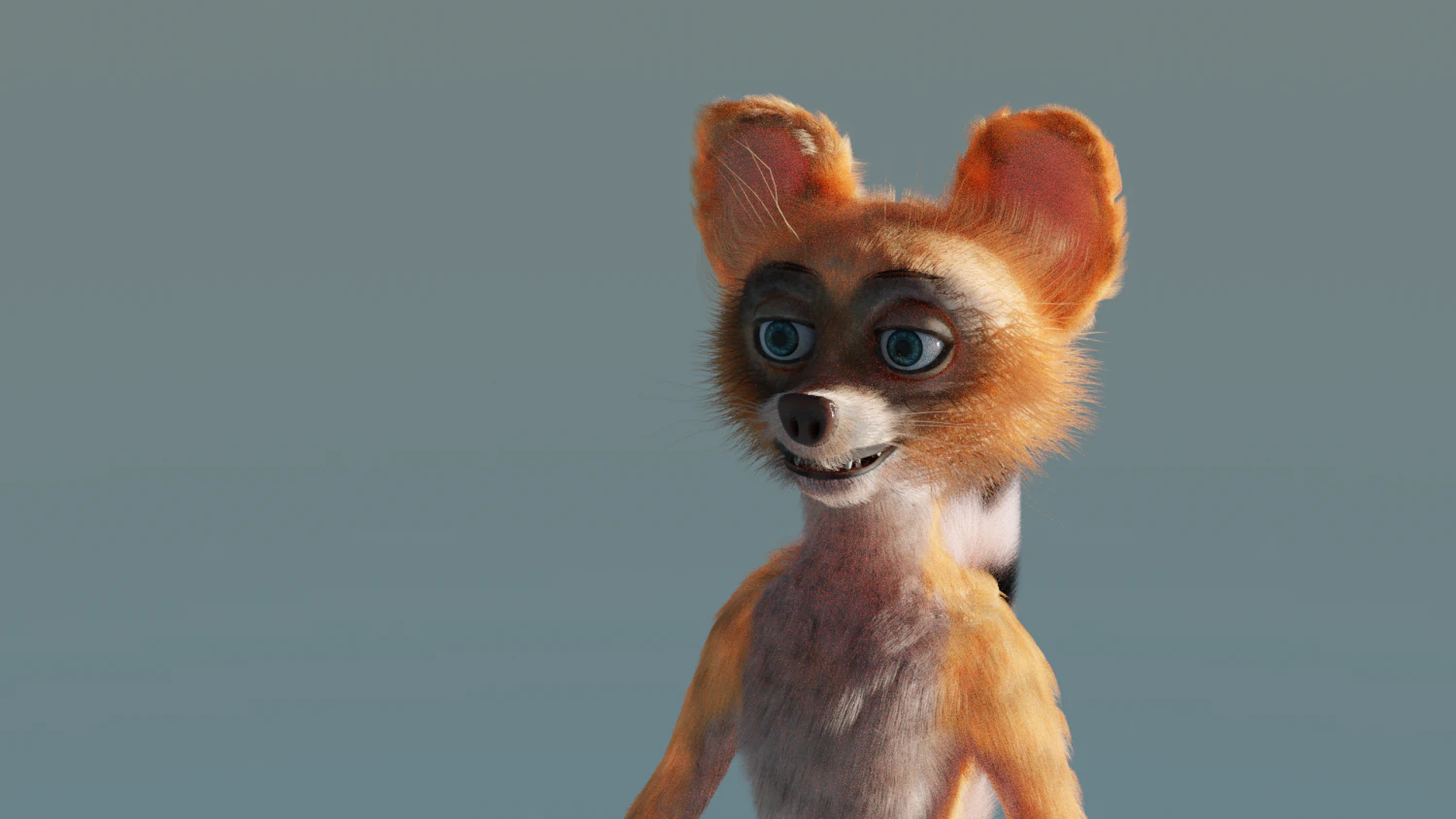 character raccoon in low-poly model cartoon-style 3D Model .c4d .max .obj .3ds .fbx .stl .blend