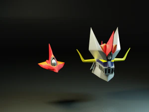 great mazinger head 3d low-poly 3D Model