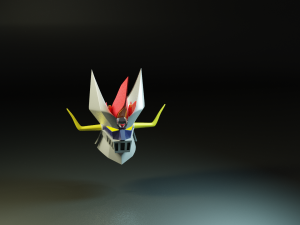 great mazinger head 3d low-poly Model 3D