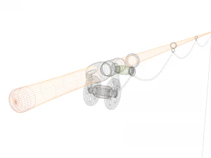 fishing pole 3D Model