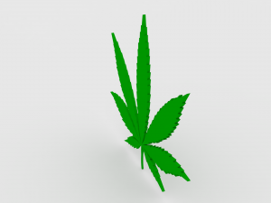 cannabis leaf Modelo 3D