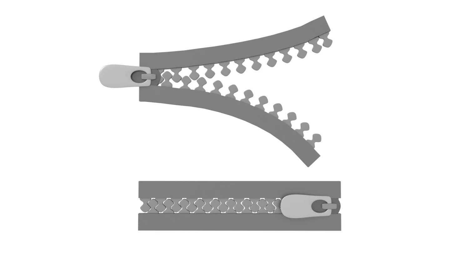zipper 3D Model .c4d .max .obj .3ds .fbx .stl .blend 