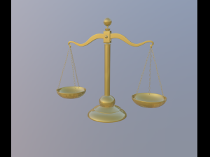 balance scale 3D-Modell