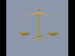 균형 규모 3D 모델