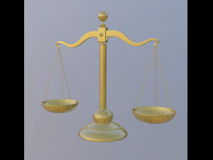 균형 규모 3D 모델