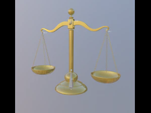 균형 규모 3D 모델