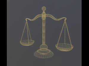 균형 규모 3D 모델