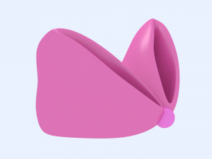 pink head bow Model 3D