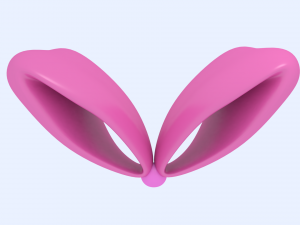 pink head bow Model 3D