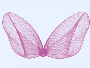 pink head bow Model 3D