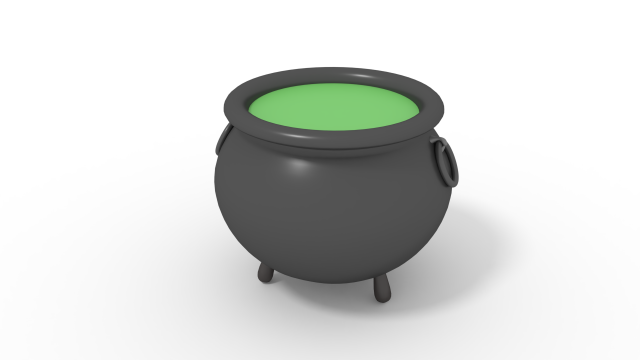 witch pot Modelo 3D .c4d .max .obj .3ds .fbx .stl .blend 