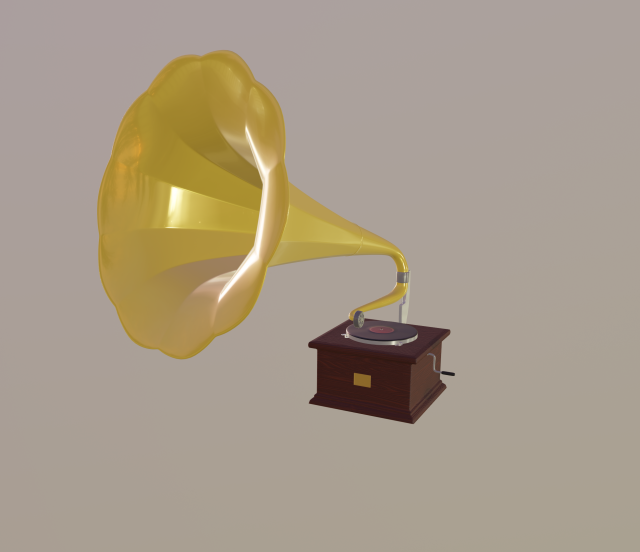 gramophone Modelo 3D .c4d .max .obj .3ds .fbx .stl .blend 