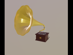 gramophone 3Dモデル