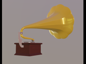 gramophone Modelo 3D