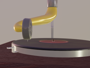 gramophone Modelo 3D