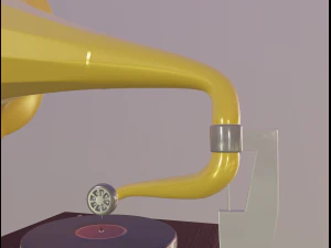 grammofono Modello 3D