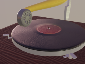 gramophone Modelo 3D