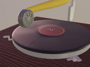 grammofono Modello 3D