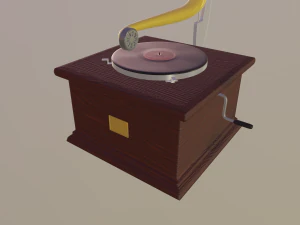 grammofono Modello 3D