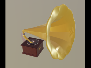 gramophone Modelo 3D