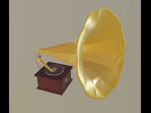grammofono Modello 3D