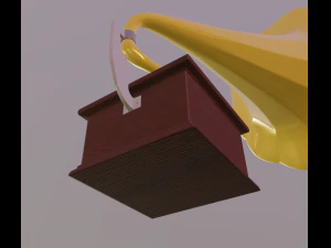 grammofono Modello 3D