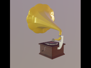 gramophone Modelo 3D