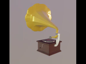 grammofono Modello 3D