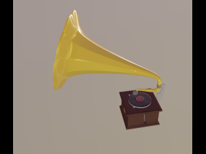 gramophone Modelo 3D