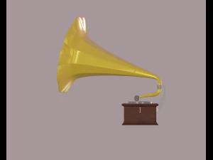 grammofono Modello 3D