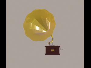 gramophone Modelo 3D