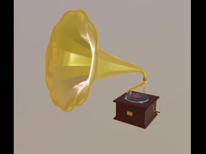 grammofono Modello 3D