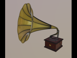 gramophone Modelo 3D