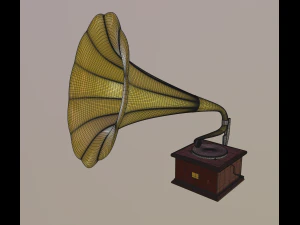 grammofono Modello 3D