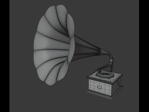 gramophone Modelo 3D