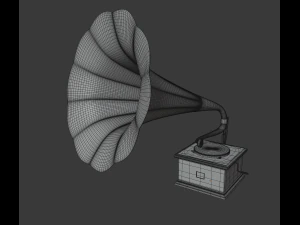 grammofono Modello 3D