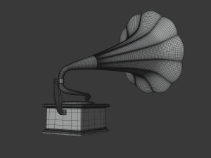 grammofono Modello 3D