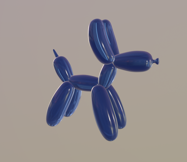 balloon dog Model 3D .c4d .max .obj .3ds .fbx .stl .blend 