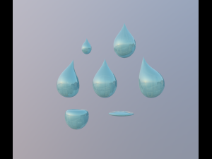 droplet with shapes 3D मॉडल