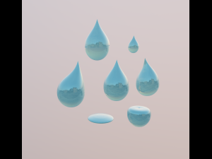 droplet with shapes 3D मॉडल