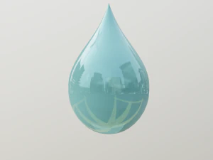droplet with shapes 3D Model