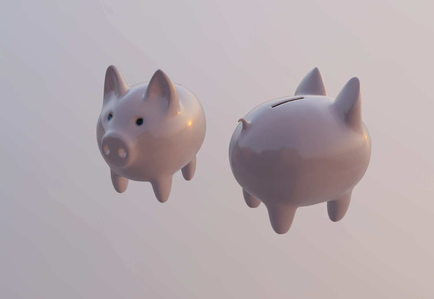 piggy bank 3D Model .c4d .max .obj .3ds .fbx .stl .blend 