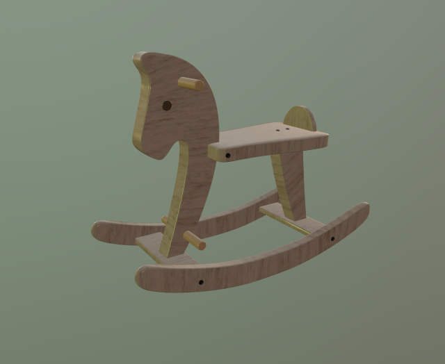 rocking horse Model 3D .c4d .max .obj .3ds .fbx .stl .blend 