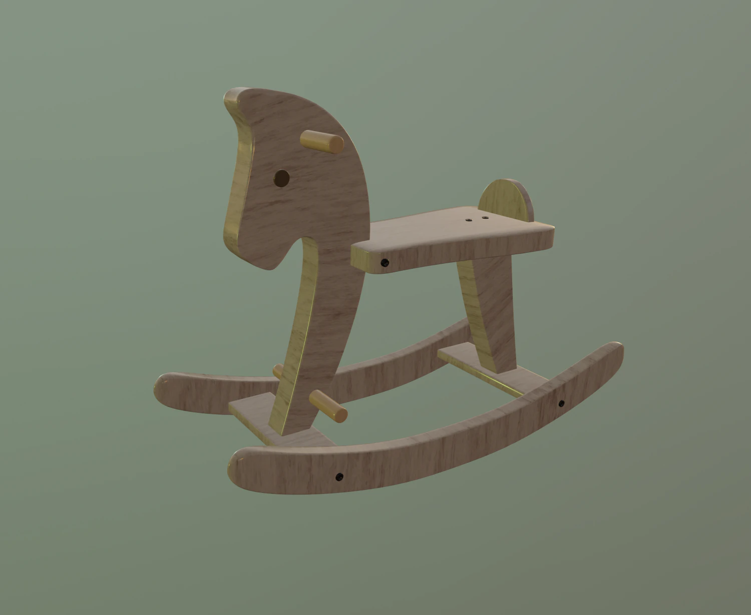 rocking horse 3D Model .c4d .max .obj .3ds .fbx .stl .blend 