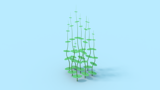 underwater grass 3D Model .c4d .max .obj .3ds .fbx .stl .blend
