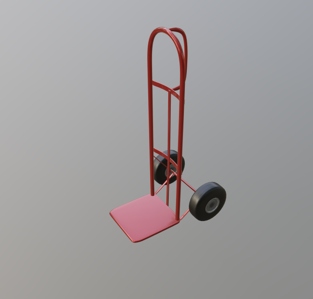 hand truck Modèle 3D .c4d .max .obj .3ds .fbx .stl .blend 