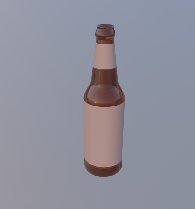 bottle Model 3D .c4d .max .obj .3ds .fbx .stl .blend 